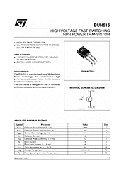 DataSheet BUH515 pdf